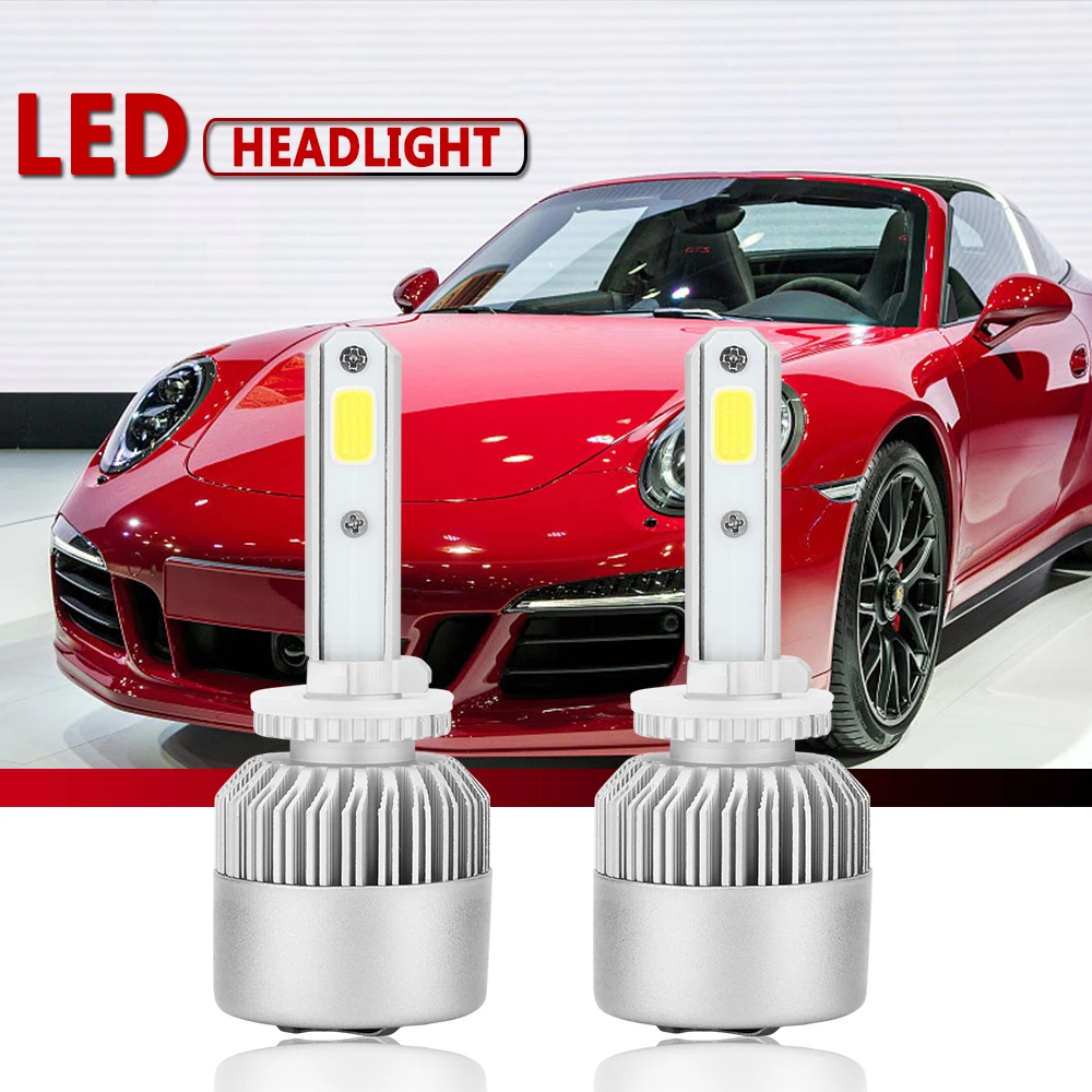 Светодиодные автолампы HB4 H7 H8 H9 H11 H1 H3 HB1 HB2 S2A 72 Вт 6000 лм|Передние LED-фары для авто| |