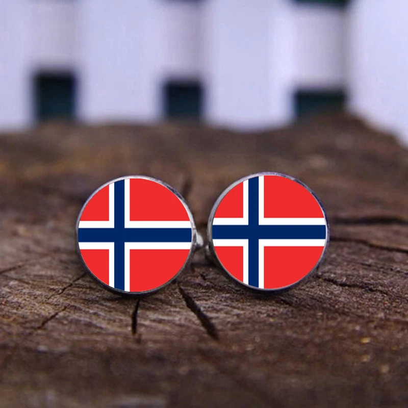 SUTEYI Норвегия с рисунком американского флага запонки для мужчин и женщин высокое