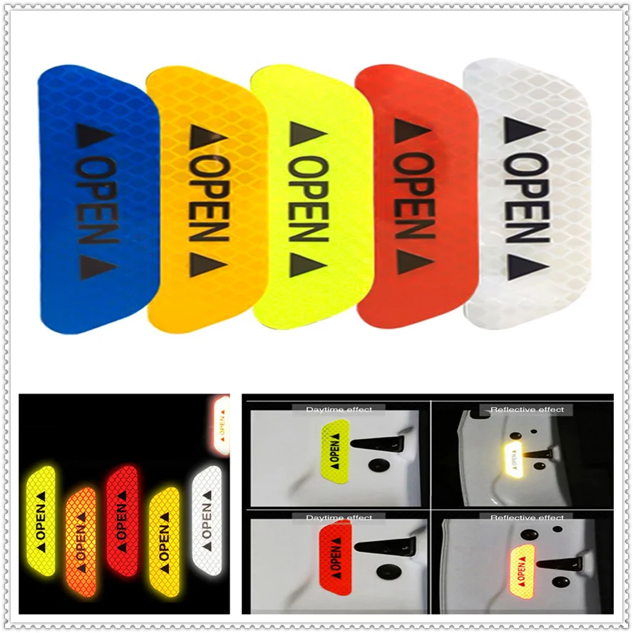 Автомобильная дверь открыть светоотражающая лента Предупреждающая Наклейка для