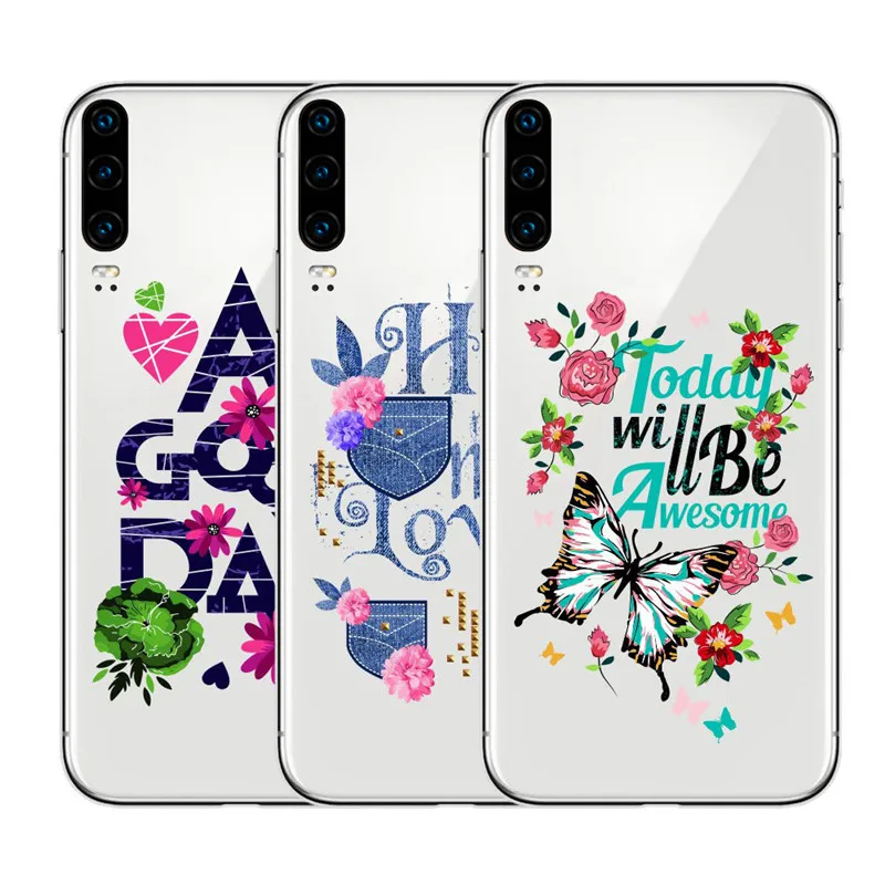 Gorgeous Ultra-thin Anti-fall Phone Shell For Huawei P30 All-inclusive Transparent Protective Case Contracted | Мобильные телефоны