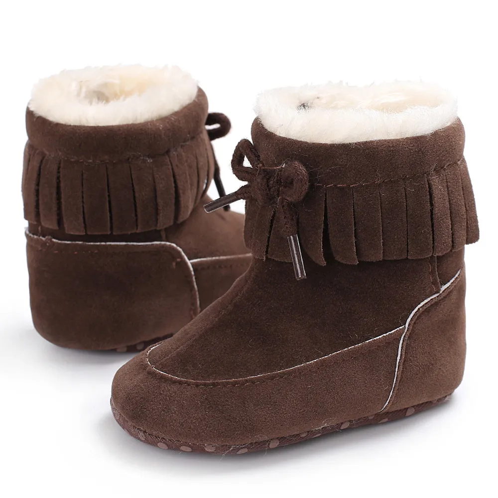 Повседневные теплые зимние ботинки на мягкой подошве для малышей сезон