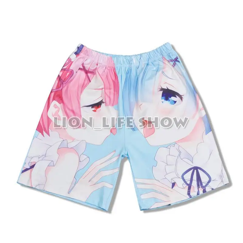 Re Zero Ram Rem, пляжные шорты, Kara Hajimeru Isekai Seikatsu, сексуальное нижнее белье для мужчин, женщин, взрослых, трусы, аниме, шорты для косплея