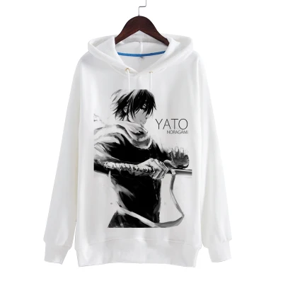 [Сток] аниме Noragami Yato Yukine печатных Косплей флис Толстовка S-XXL Зимний пуловер Топ Футболка унисекс