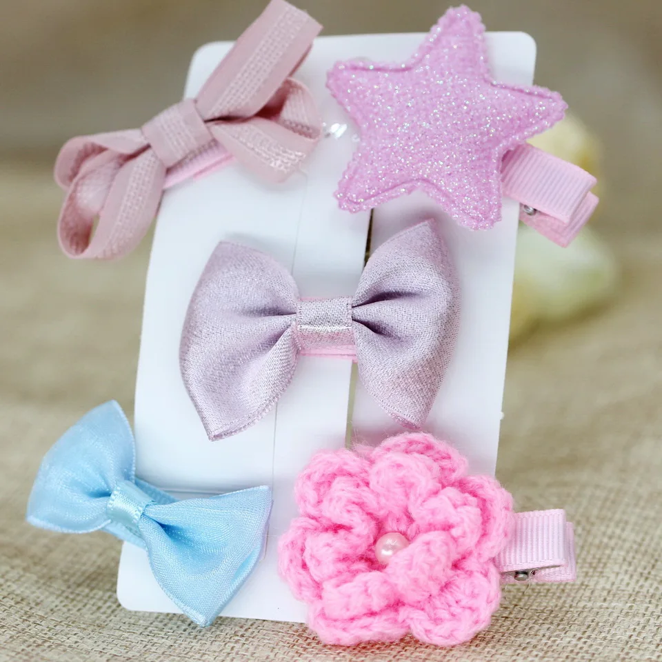 1 комплект = 5 шт. заколки для волос с цветами девочек героями мультфильмов малышей