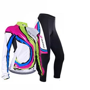 jersey and pants Женская одежда для велоспорта с длинным рукавом,, одежда для горного велосипеда, Триатлон, Майо, ciclismo, велосипедная рубашка, облегающий костюм - Цвет: jersey and pants