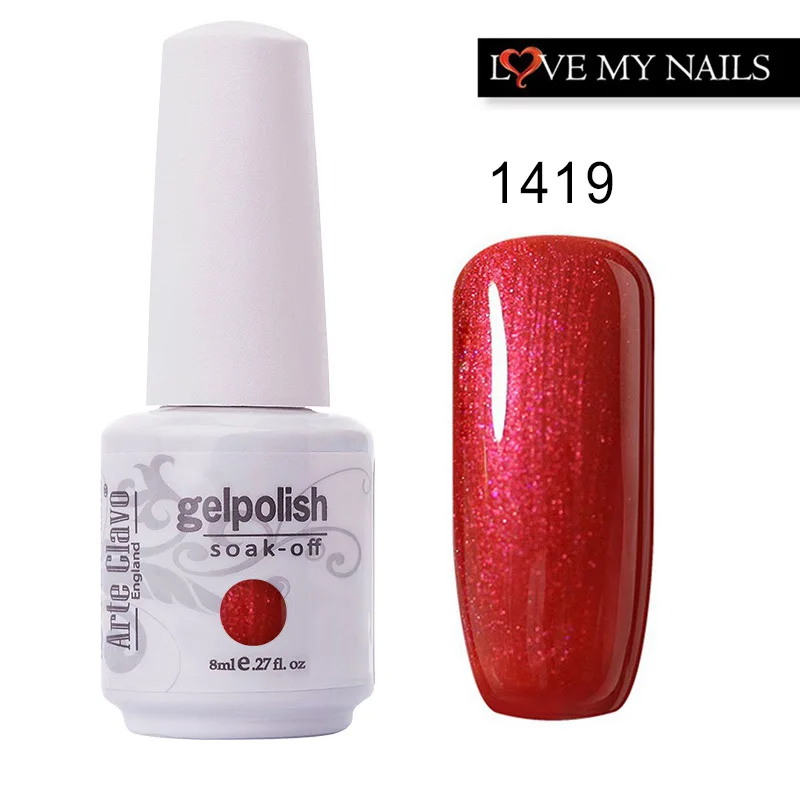 Arte Clavo 85 цветов Гель-лак для ногтей розовое золото Nagellack Профессиональный лак vernis Полупостоянный розовый гель для ногтей - Цвет: 1419