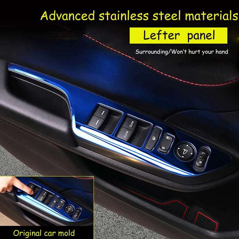 LENTAI 4 шт. Авто Стайлинг нержавеющая сталь стеклоподъемник боты Панель рамки