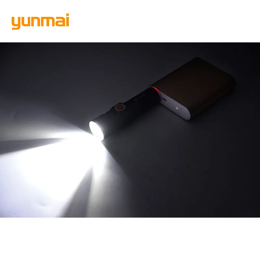 Мощный светодиодный фонарик XML T6 с питанием от USB и внутренней батареей 2300 люмен
