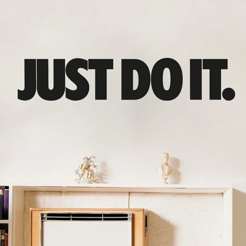 D346 &quotJust Do It&quot виниловая декоративная наклейка наклейки на стену для гостиной