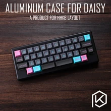 Anodized Aluminium case for daisy 40% hhkb layout custom keyboard acrylic panels diffuser can support daisy