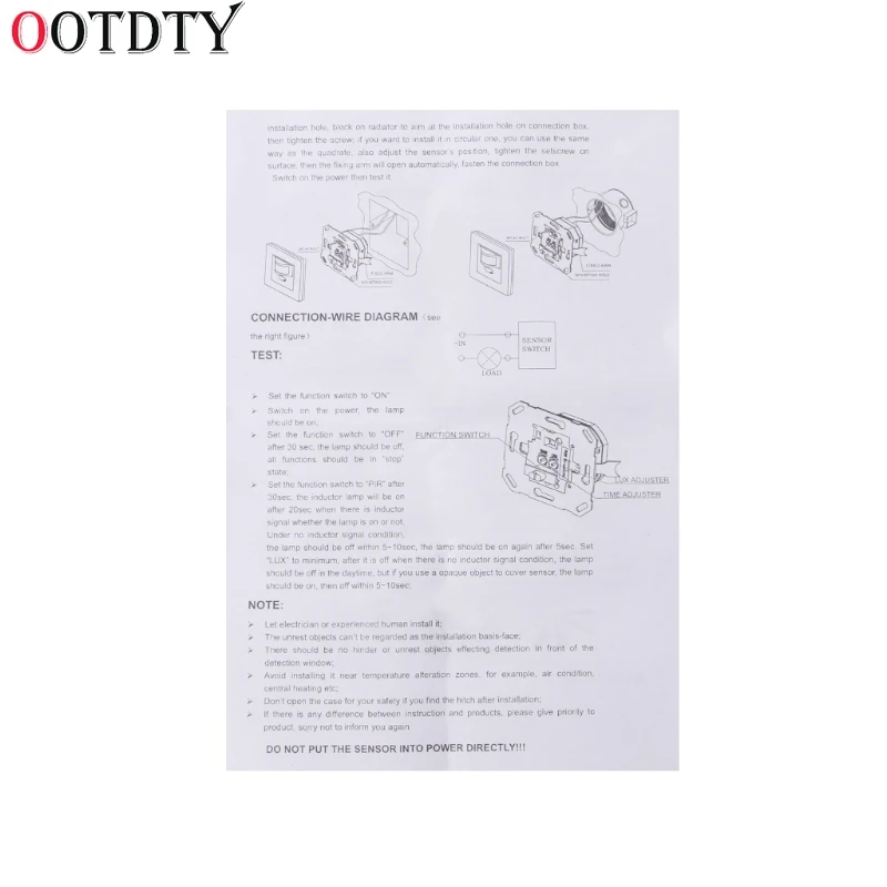 AC 110V - 240V PIR Сенсор ИК инфракрасный датчик движения светильник переключатель на