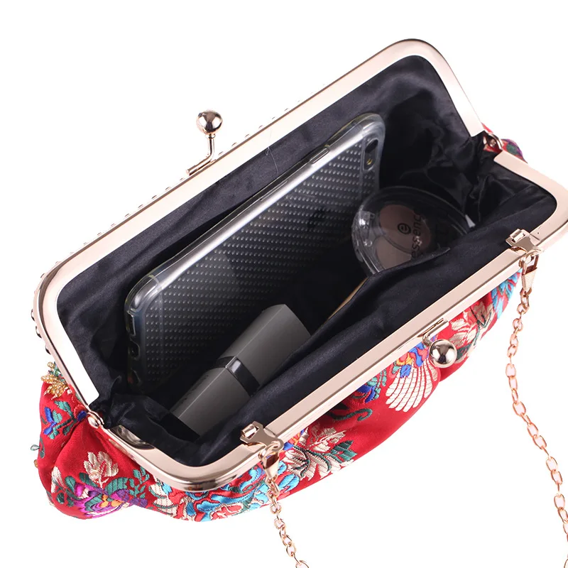 Мини кошелек ручной работы с вышивкой женская вечерняя сумка клатч bolsa feminina