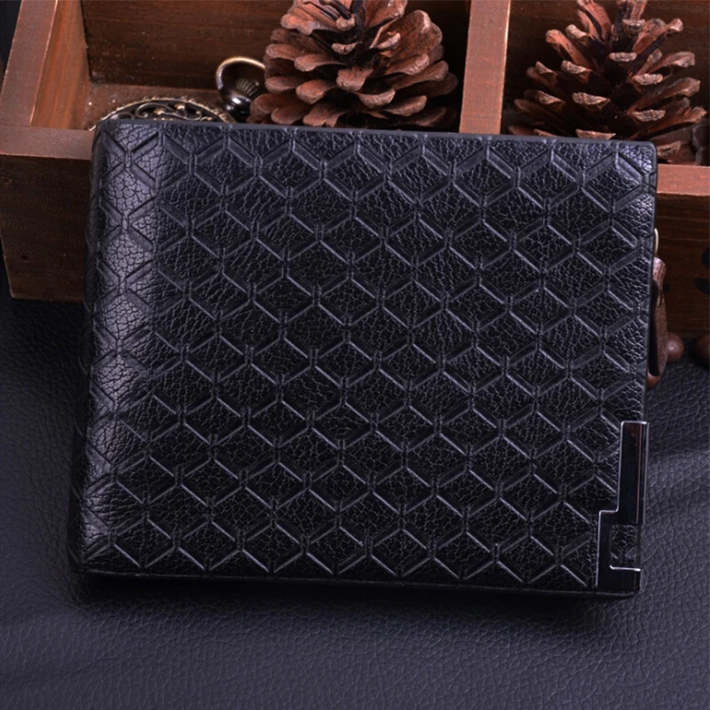 Лидер продаж мужские кошельки из искусственной кожи модный сетчатый узор зажим