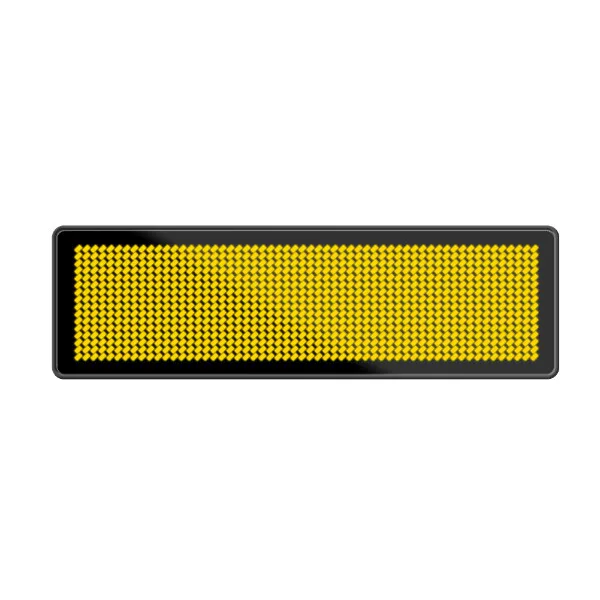Yellow-L Мини перезаряжаемый светодиодный именной тег мини цифровой программируемый прокручивающийся ярлык для сообщений Значок Знак для фестиваля Поддержка всех языков - Цвет: Yellow-L