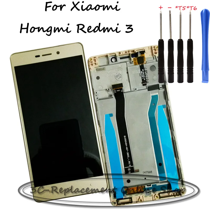 ЖК дисплей с дигитайзером сенсорного экрана в сборе рамкой и инструментами для