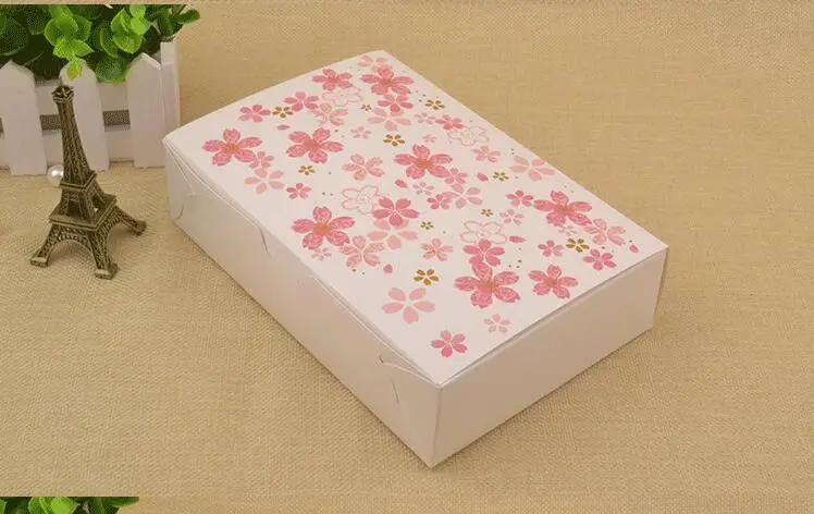 50pcs/lot Flower cupcake boxes White Gift Packaging Wedding Party Pastry Baking Package Box Pink Kraft paper Cake | Дом и сад