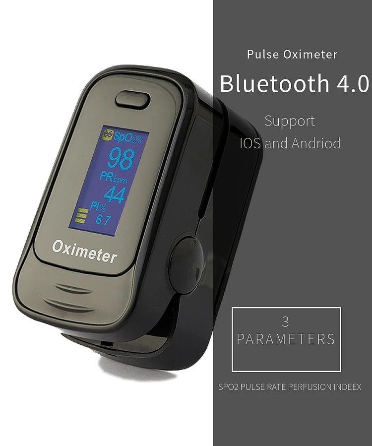 IOS Apple APP Andriod Bluetooth 4,0 OLED пальцевой Пульсоксиметр пальцевой оксиметр Пульсо кислородом крови SpO2 монитор насыщения