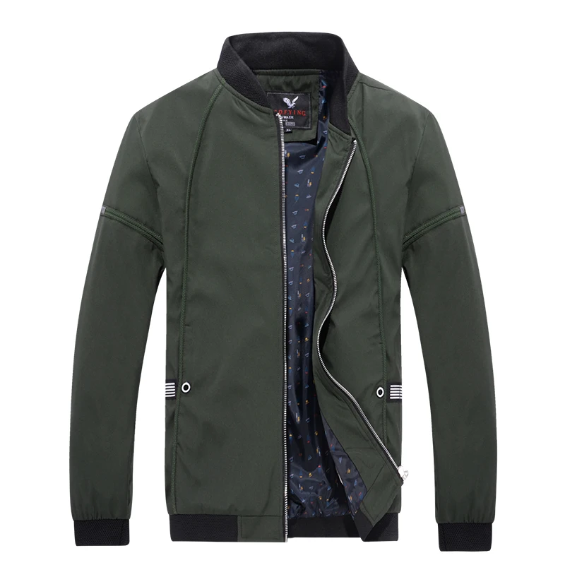 

YuWaiJiaRen Men's Jackets Spring Autumn Stand Collar Windproof Bomber Jacket High Quality Casual Mens Jackts and Coats