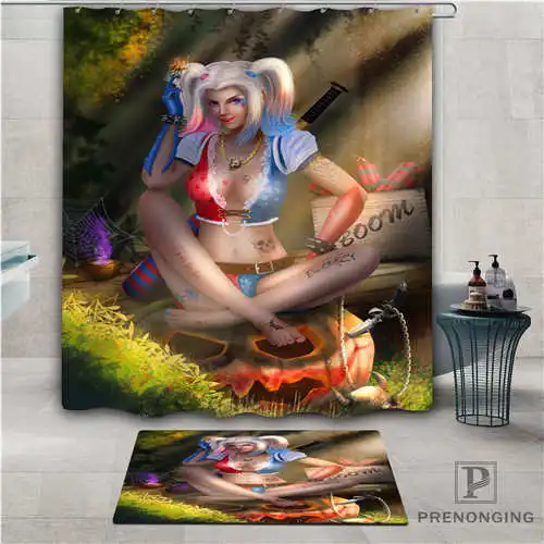 На заказ fantasy_harley_quinn водостойкая занавеска для душа коврик дома ванной комнаты