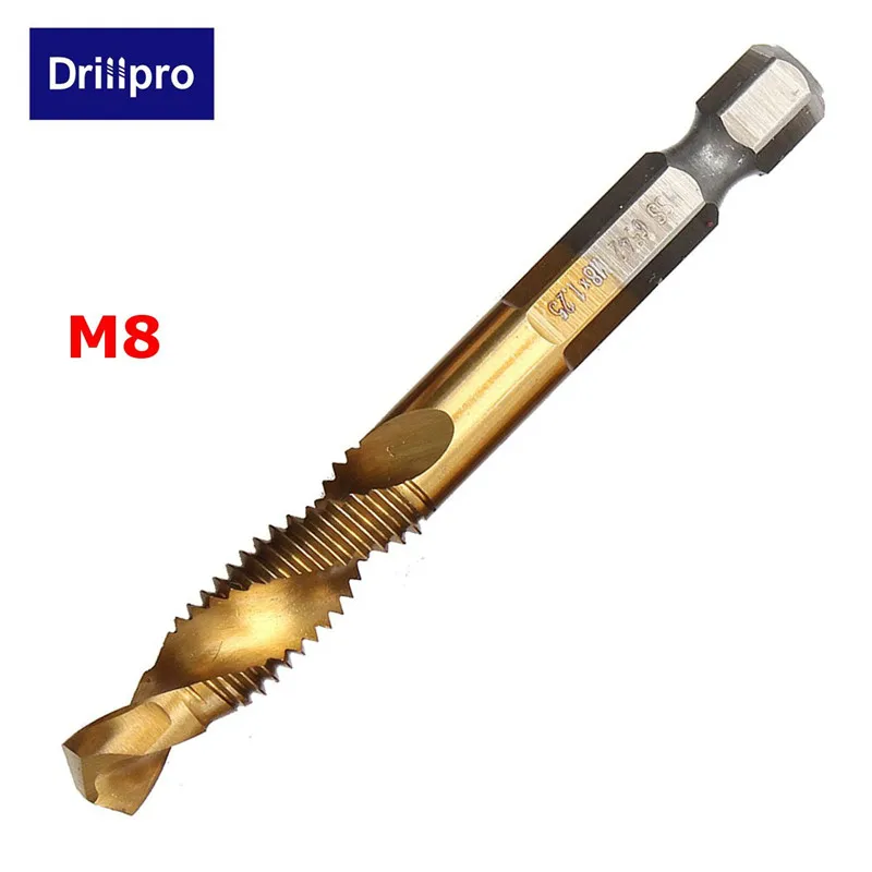 Drillpro Hss Сверло комбинированное сверло Зенковка набор титановый винт кран сверло набор Высокое качество