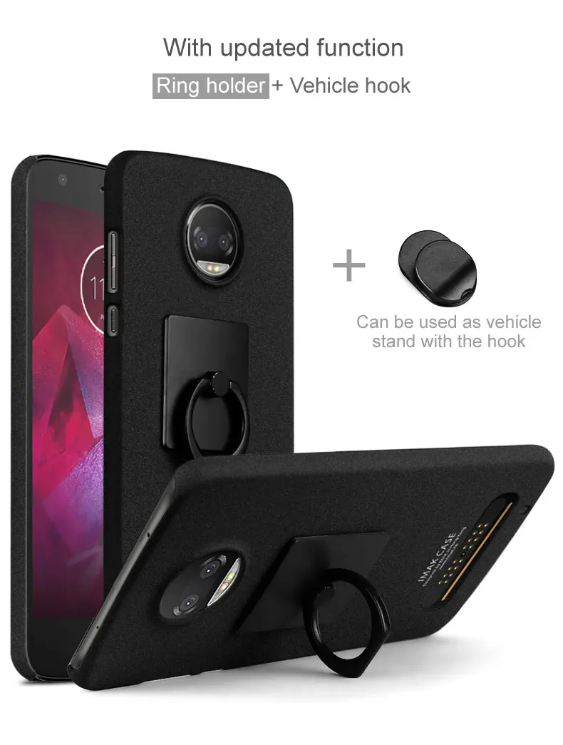 Для Motorola Moto Z2 Play чехол Imak ковбойский чехол и защита экрана с подставкой задняя крышка с кольцом для пальца подставка
