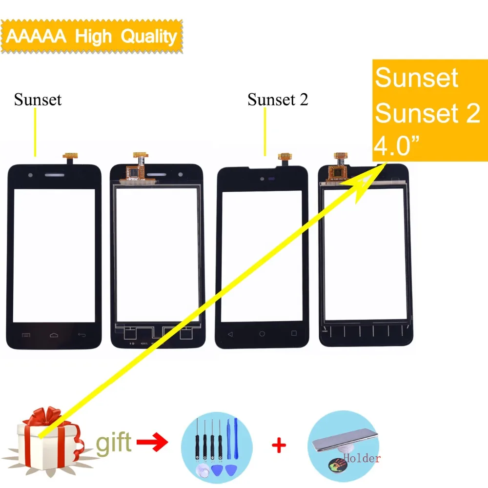Сенсорная панель с дигитайзером для Wiko Sunset 2 Sunset2 передний внешний стеклянный
