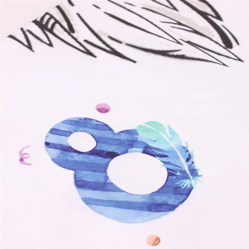 Детское одеяло с рисунком для новорожденных изображением крыльев цифр