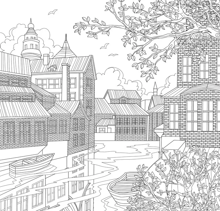 Книжка-раскраска для взрослых 46 страниц