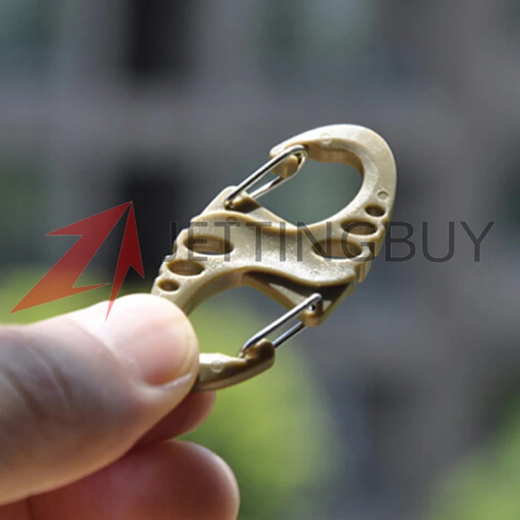 5pcs/lot Random Color 8 Shape S Buckle Snap Clip Climbing Carabiner Hanging Keychain Hook Fit Outdoor Army EDC Tool | Спорт и