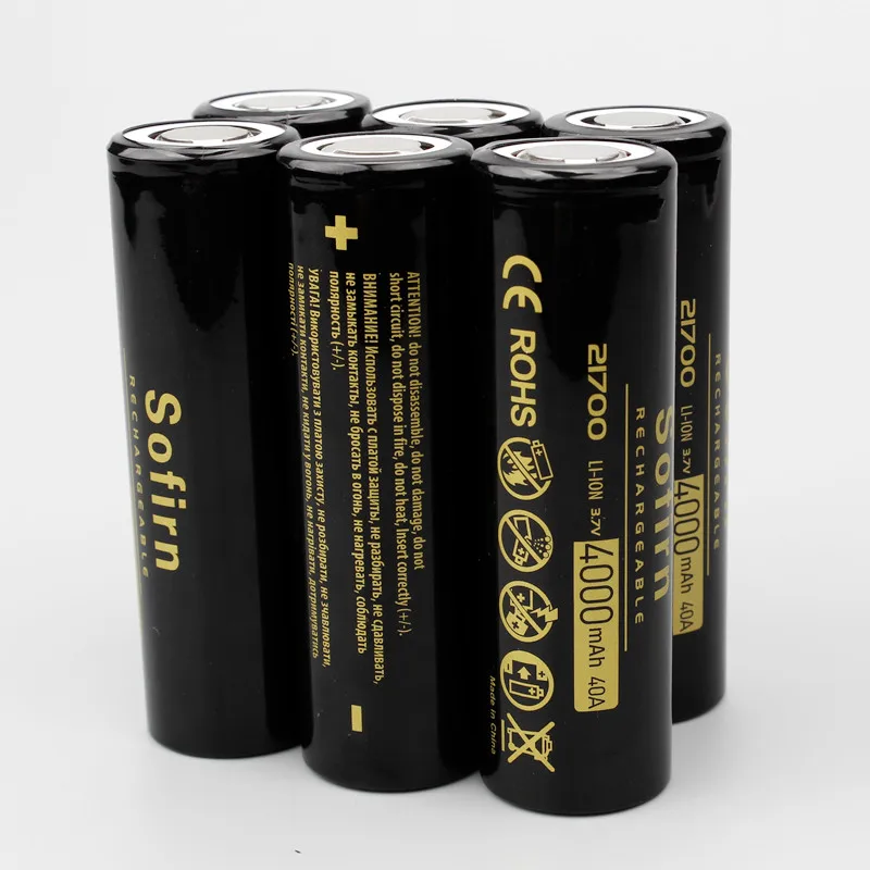 Sofirn 21700 батарея 4000 mAh литий-ионная аккумуляторная 40A Высокая разрядка 3 7 V сливная
