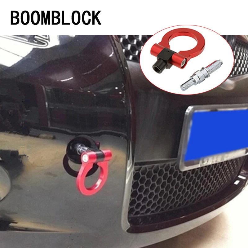 

BOOMBLOCK Trailer Ring Hook Vehicle Towing Hanger For Hyundai Solaris Buick Cadillac Chevrolet Aveo Ford Focus 2 3 1 Fiesta