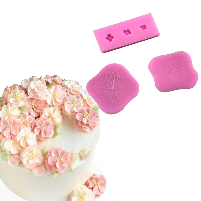 4 Цветок Пион veiner помадка силиконовые формы sugarcraft текстурированная форма в виде цветка для выпечки силиконовые украшения торта DIY Плесень - Цвет: 4