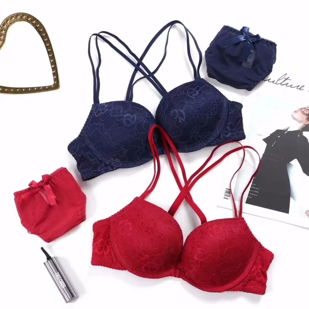 Новый комплект нижнего белья сексуальный кружевной бюстгальтер с пряжкой