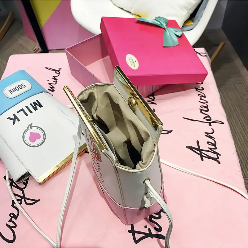 Сумка на плечо Gintama Gintoki Kawaii Milk Box, японский стиль, свежий стиль, женская сумка через плечо, сумка через плечо в стиле аниме, периферийная сумка через плечо