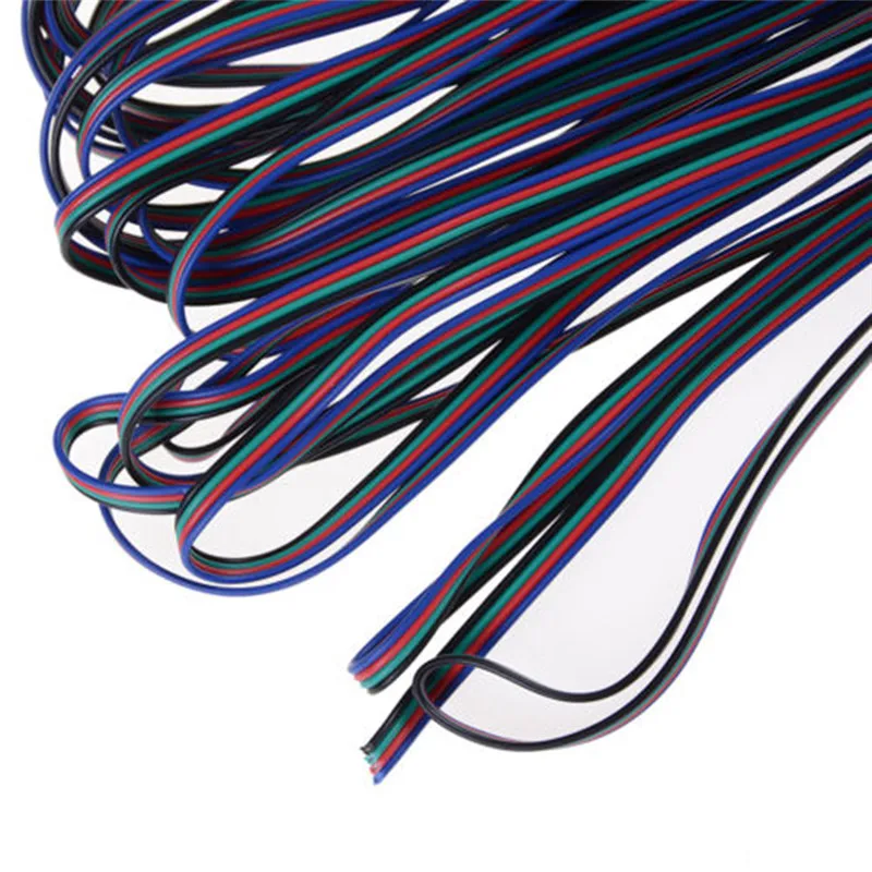 Светодиодный RGB провод удлинитель для 3528 5050 5630 7020 Светодиодная лента 1 м 5 10 4 PIN