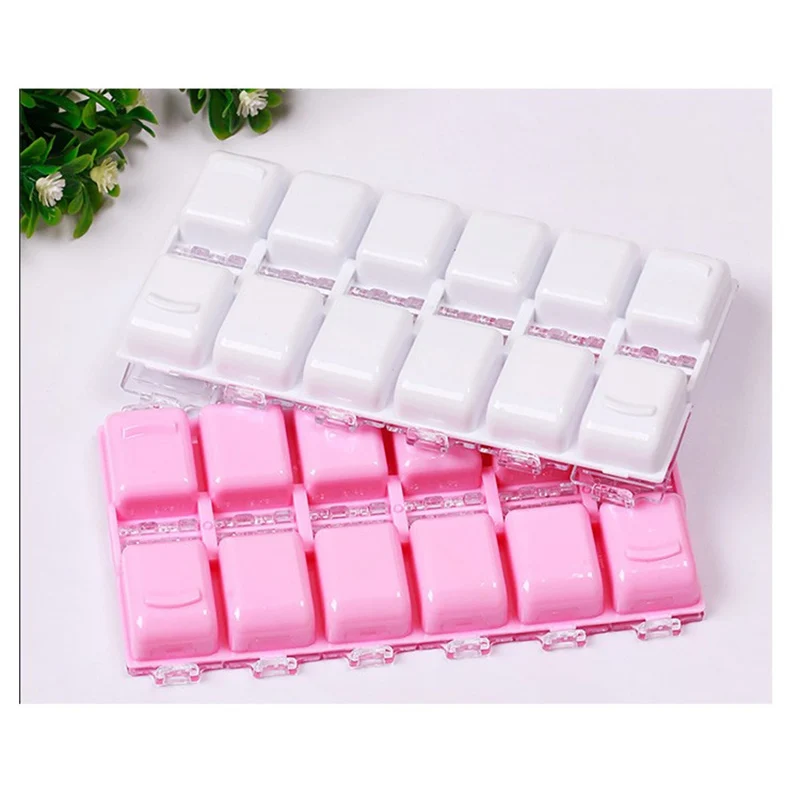 12 ячеек модный независимый акриловый ящик для хранения и украшения ногтей