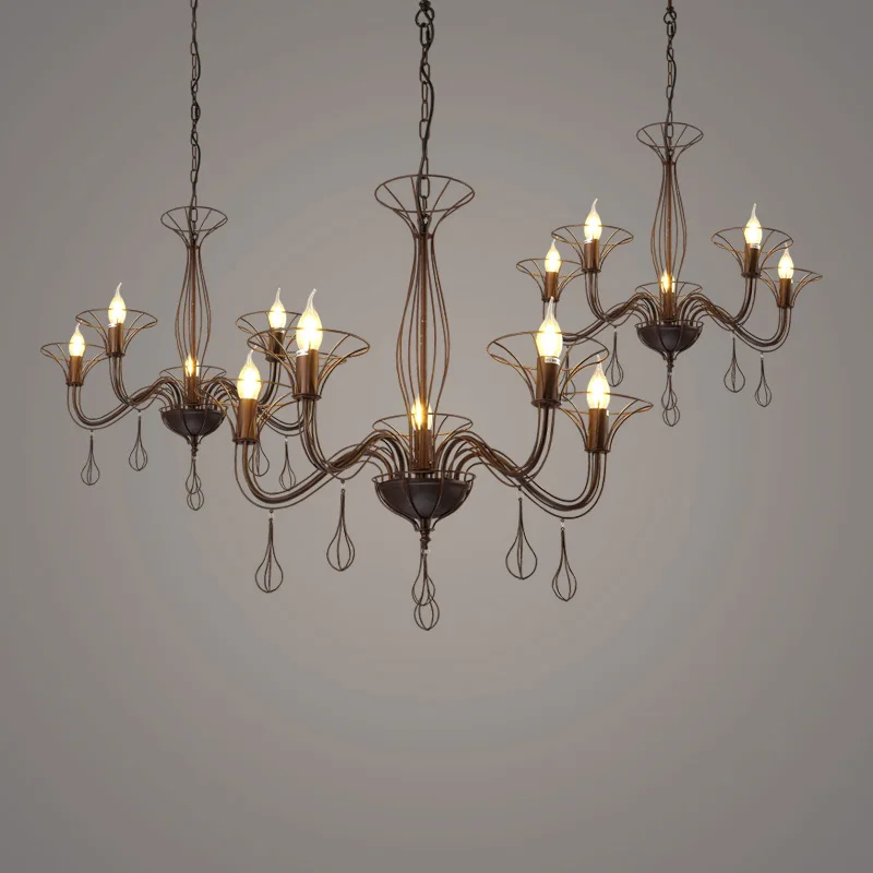 Минималистичная ретро ностальгия художественная люстра креативный винтажный