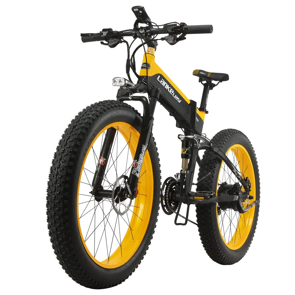 Lankeleisi Электрический велосипед XT750 PLUS 48V10a 12a литиевая батарея складной 26 дюймов