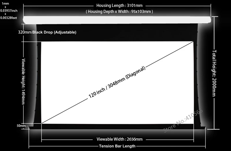Прочный проекционный экран для домашнего кинотеатра s с трубчатым двигателем и