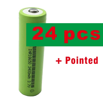 Зеленый 24 шт. 18650 батарея VTC7 3,7 V 3400mAh литий-ионная 30A разрядная аккумуляторная батарея 18650 для samsung US18650VTC7 остроконечные батареи - Цвет: Зеленый