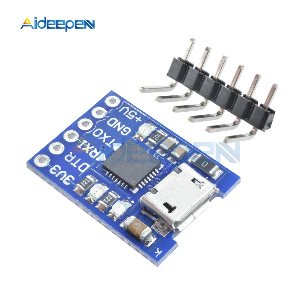 Преобразователь с Micro USB на UART TTL модуль CP2102 2 0 6 контактов последовательный