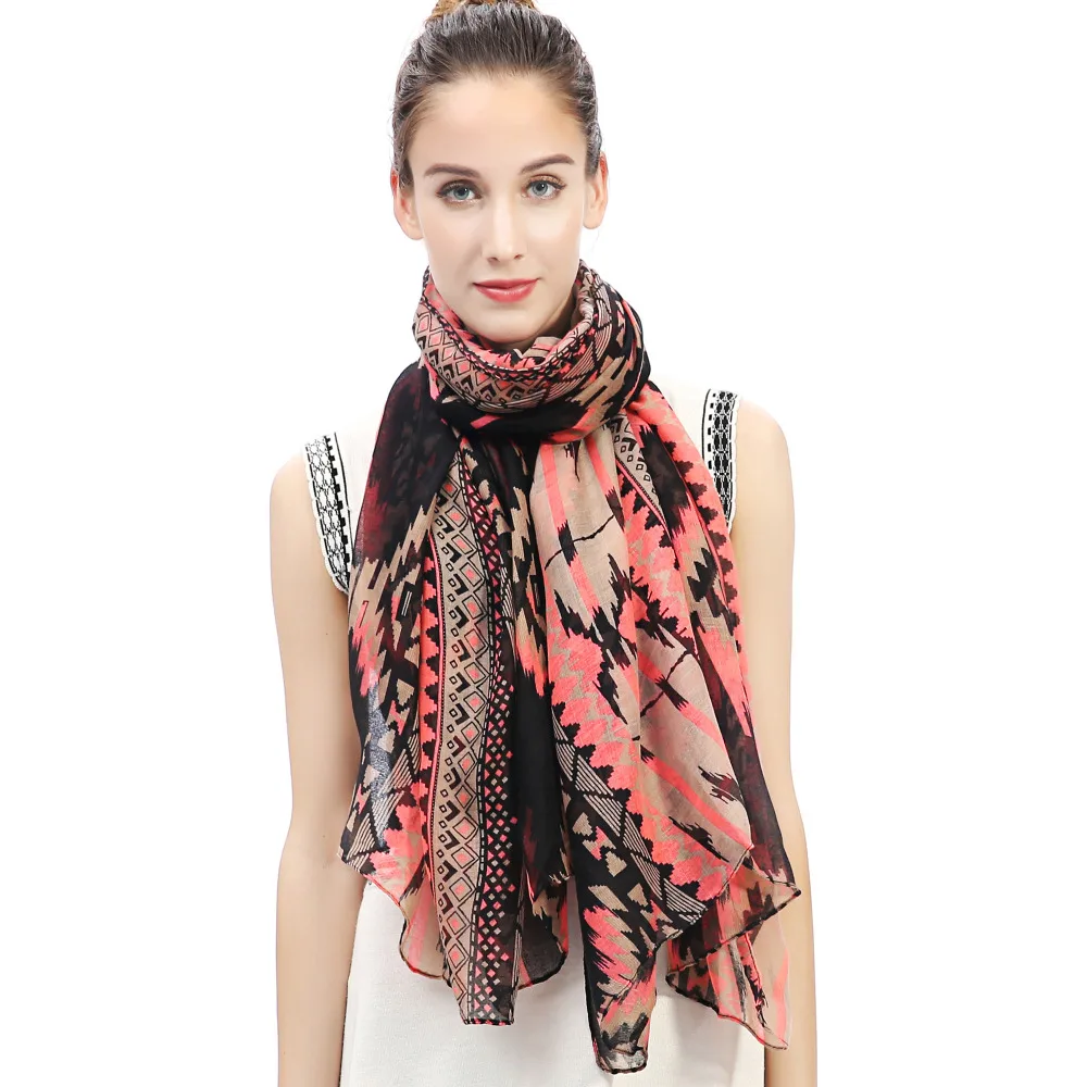 Geo Tribal печати женский Шарф Шаль Обертывание мягкий легкий|women scarf shawl|scarf shawlshawl wrap |