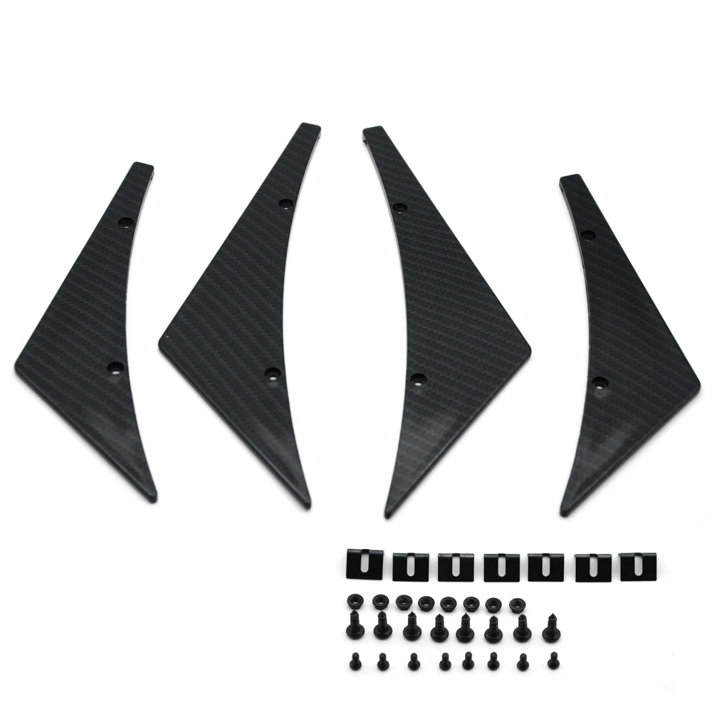 Передний бампер диффузор для губ разветвитель ребра спойлер тела Canards валентный