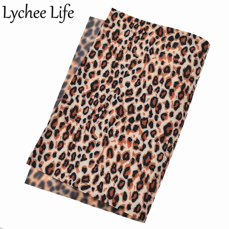 Lychee Life леопардовая набивная кожаная ткань красочные 29x21 см ПВХ ткань DIY ручной работы швейная одежда аксессуары поставки