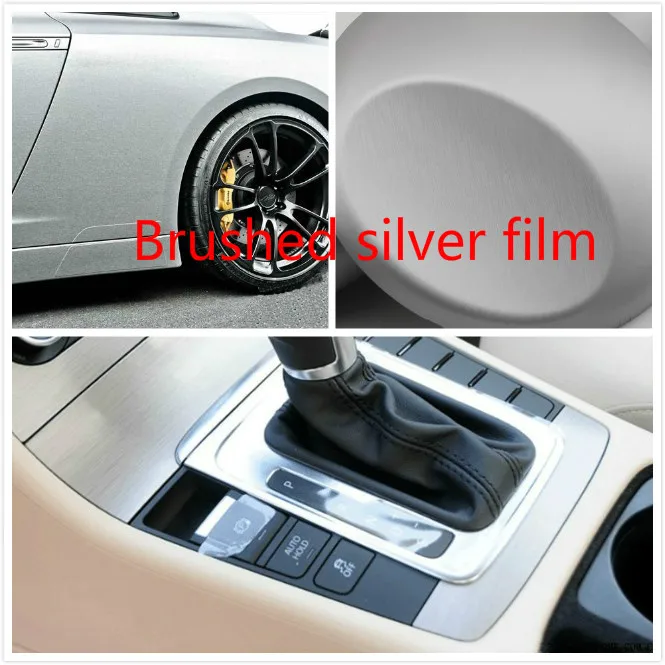 50 см * 152 стайлинга автомобилей углерода Волокно Клей серебро винил