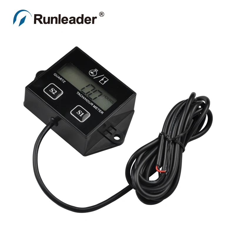 Runleader RL-HM011A цифровой счетчик часов Тахометр для снегохода трактор водные лыжи катер парамотор планер морской генератор