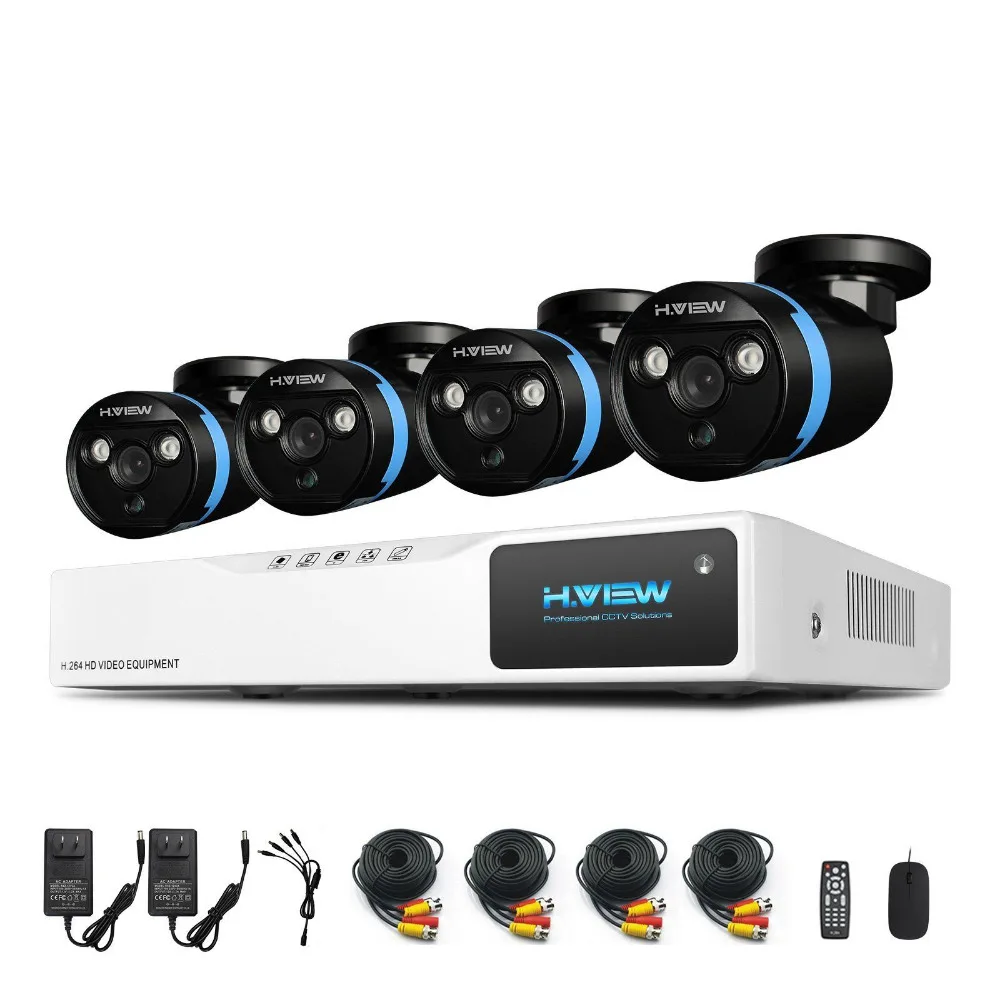 8CH CCTV системы HDMI DVR 1080 P NVR безопасности камера 4 шт. ИК Открытый видео наборы для