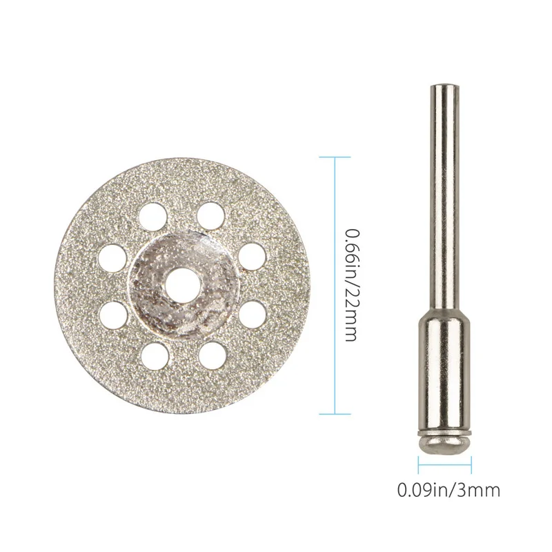 10 шт. алмазные вращающиеся пилы лезвия режущие диски набор с 2 Shanks