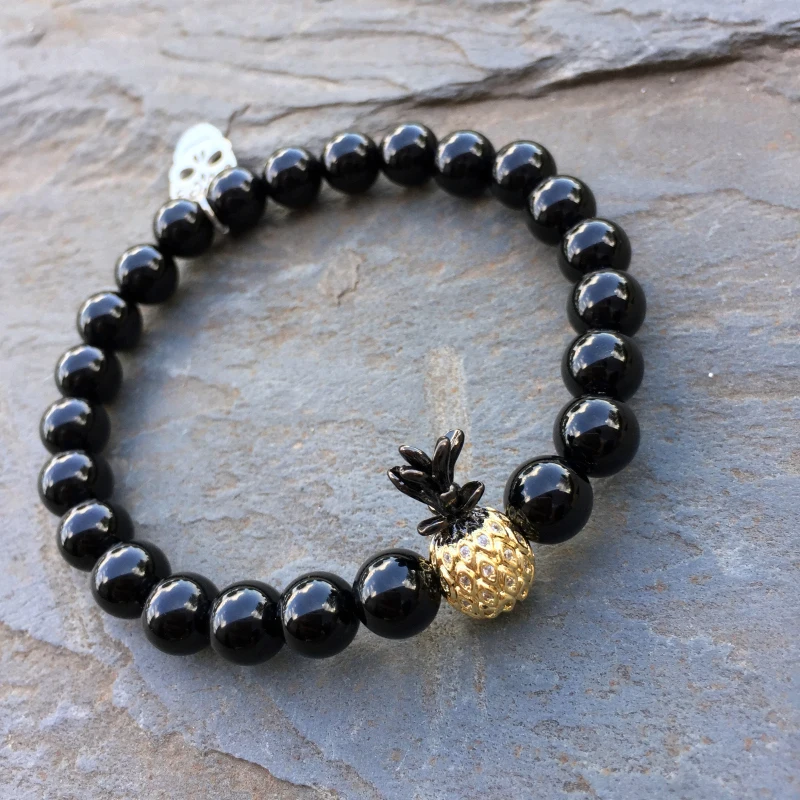 Браслеты mcllroy для женщин 8 мм черный натуральный камень Императорский циркон