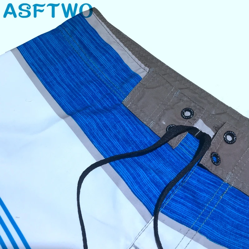 ASFTWO/пляжные шорты для мальчиков, мужские шорты для серфинга из полиэстера, мужские полосатые пляжные шорты-бермуды, большие размеры 30, 32, 34, 36, 38